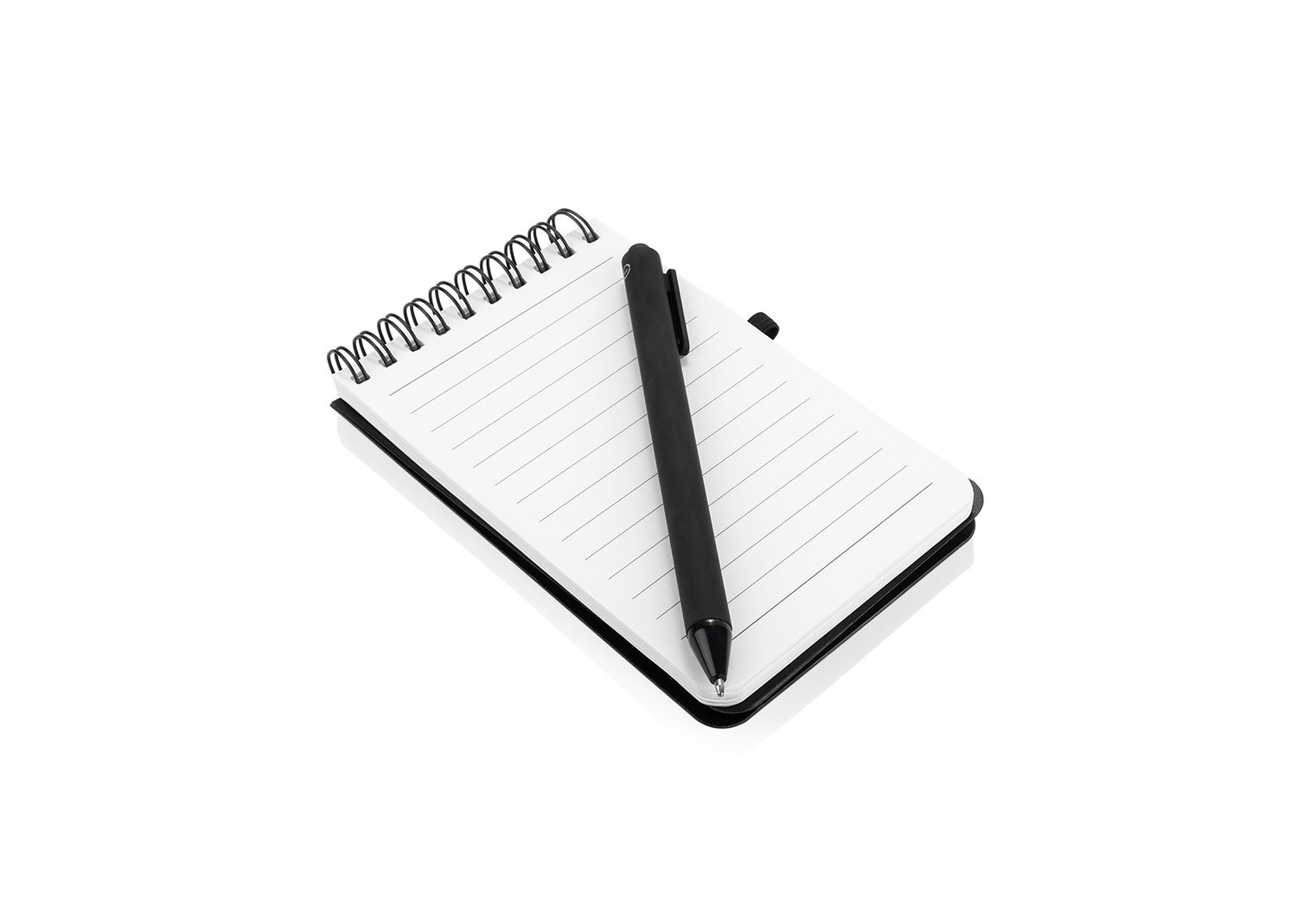 libreta clasp con bolígrafo