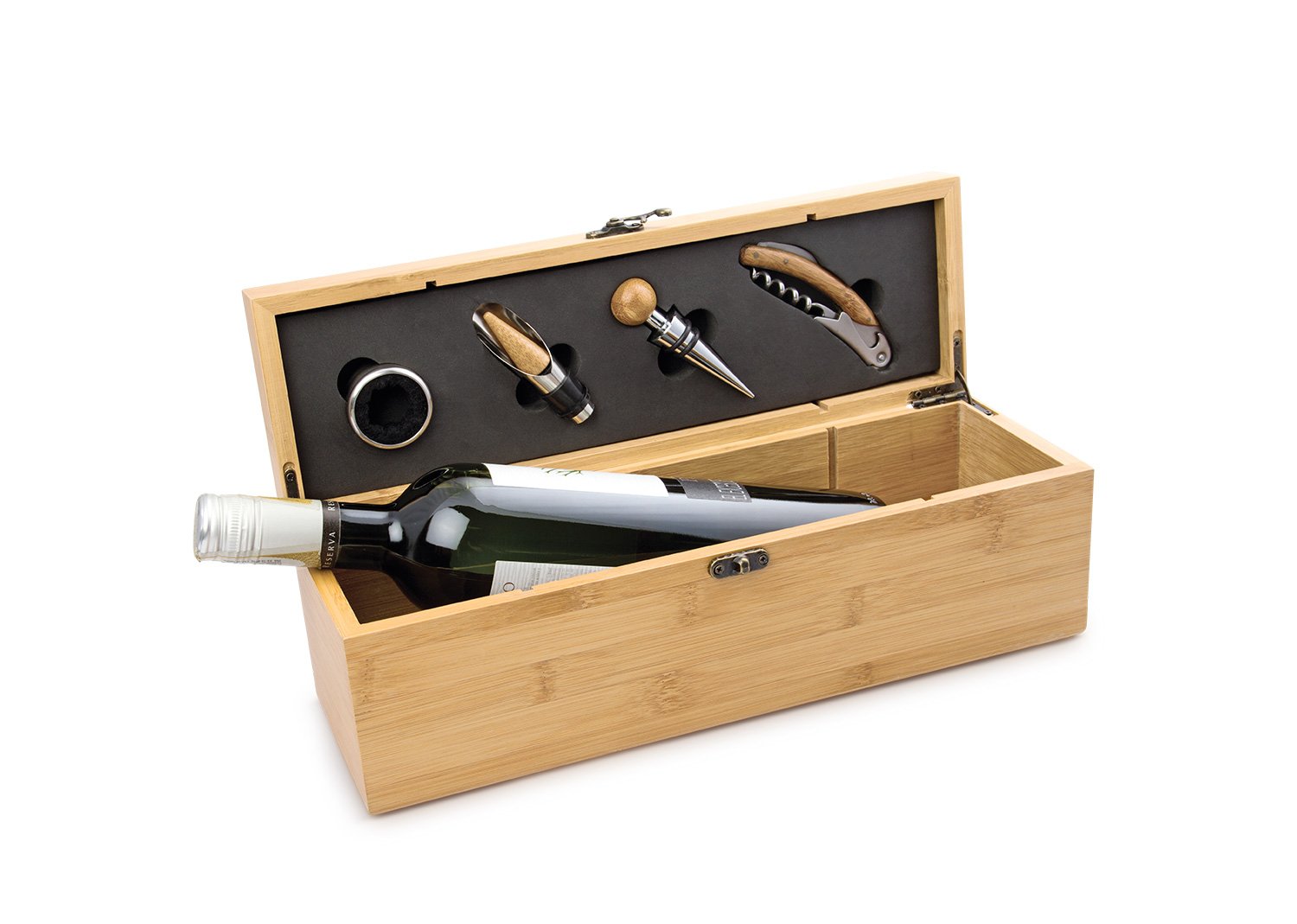 caja de bambú para una botella