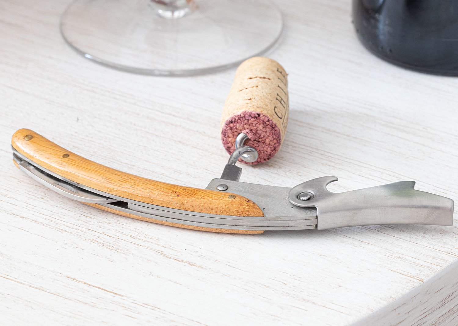 caja de bambú para una botella