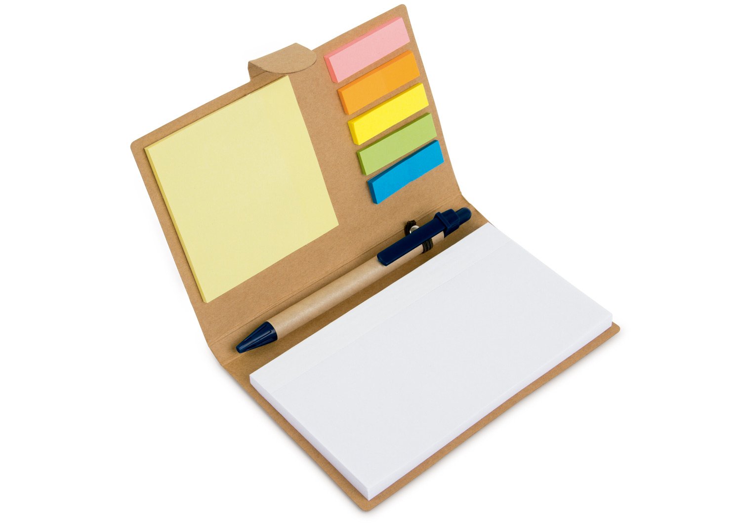 libreta con bolígrafo