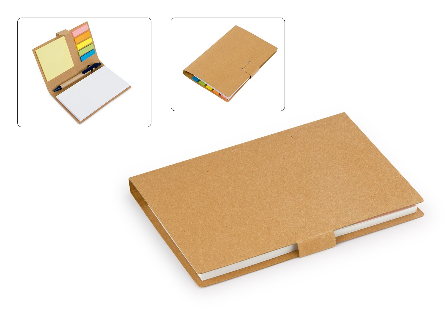 libreta con bolígrafo