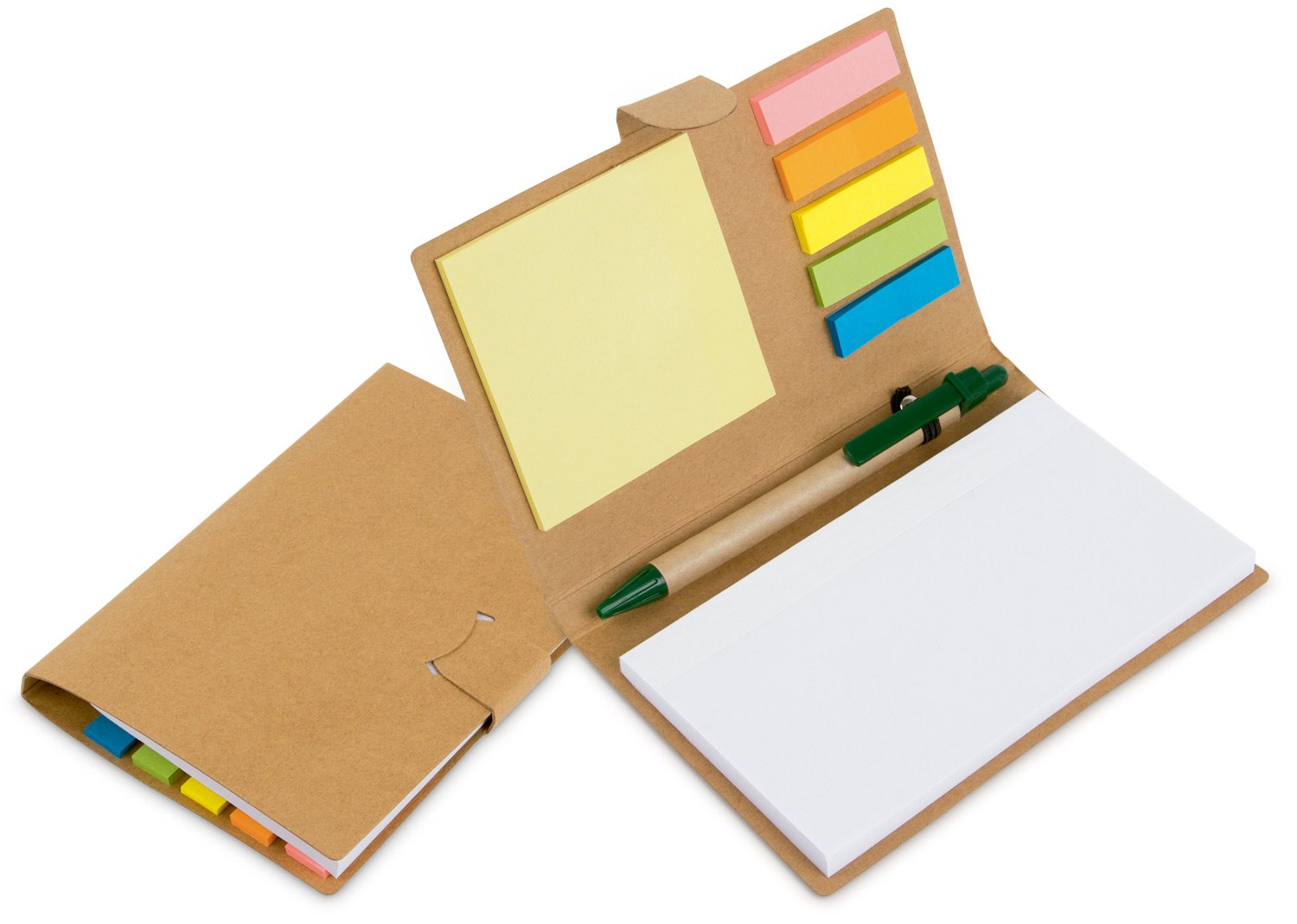 libreta con bolígrafo