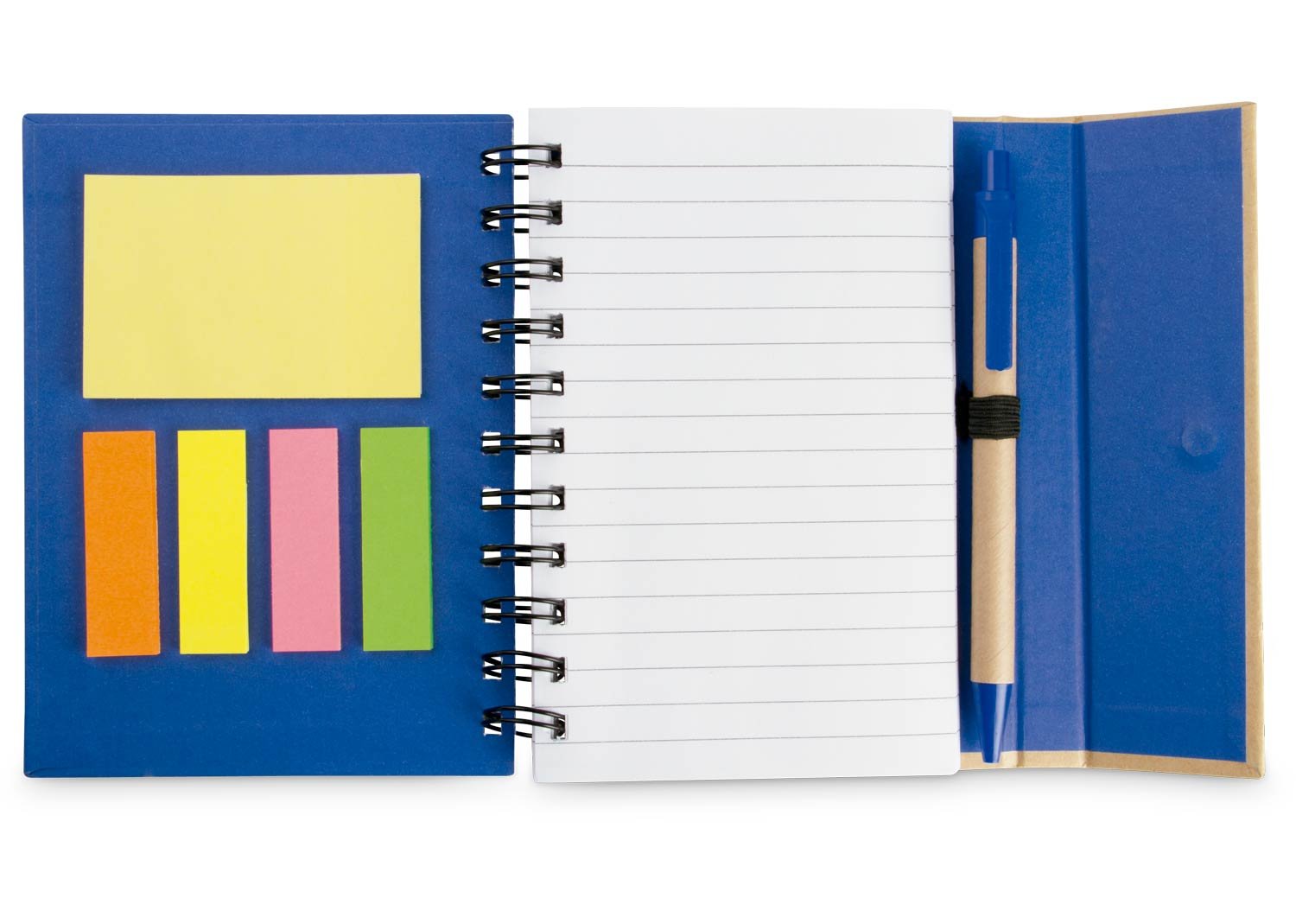 cuaderno full con bolígrafo