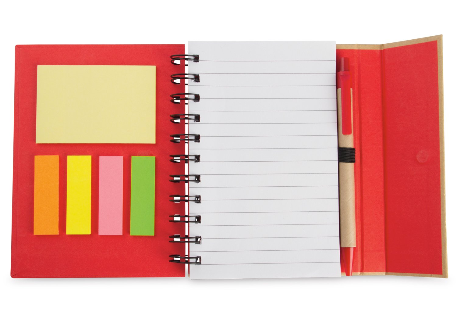 cuaderno full con bolígrafo