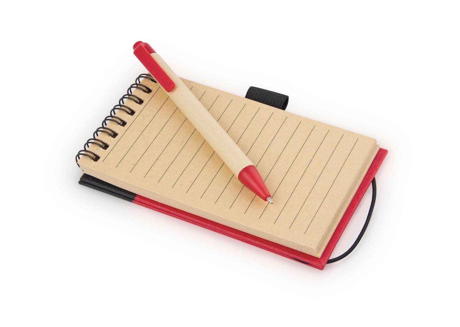 libreta clip con bolígrafo